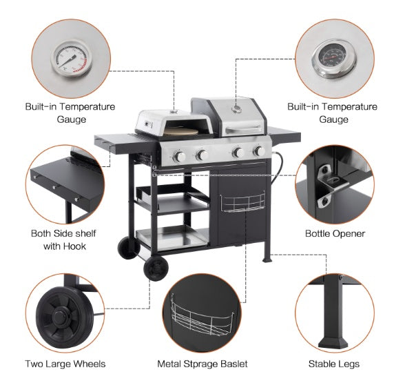 "2-in-1 Grill & Griddle Combo — The Ultimate Outdoor Cooking Surface"
