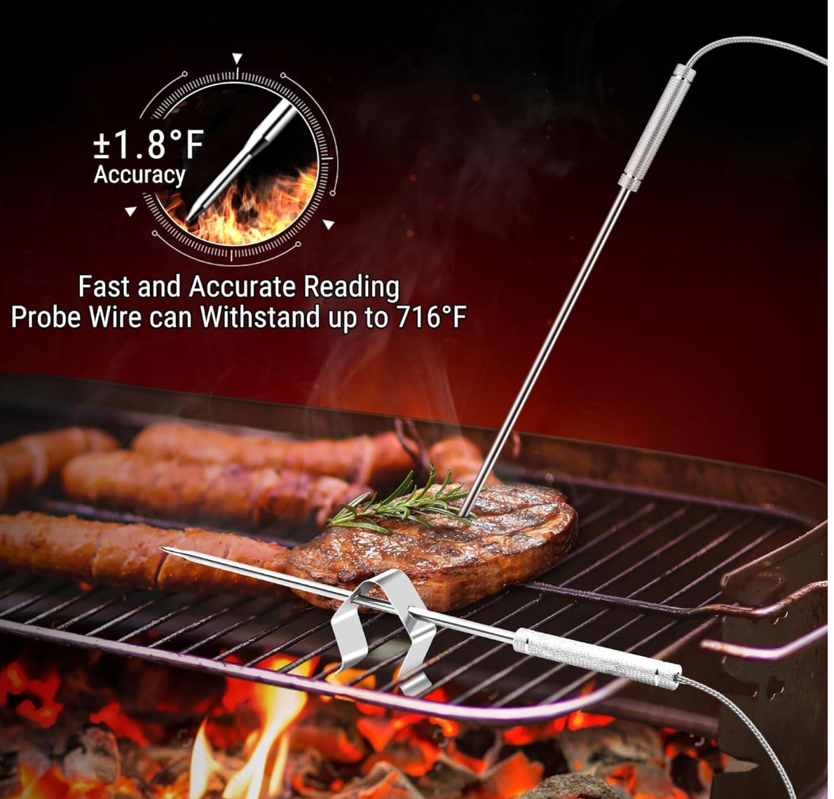 "ThermoPro Wireless Meat Thermometer — 500FT Range"