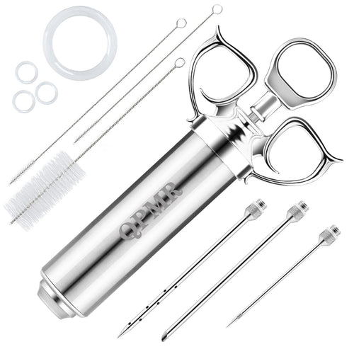 "Professional Meat Injector Syringe Kit — 3 Needles"
